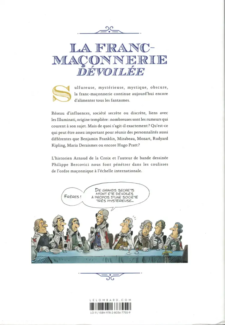 Verso de l'album La Franc-Maçonnerie dévoilée