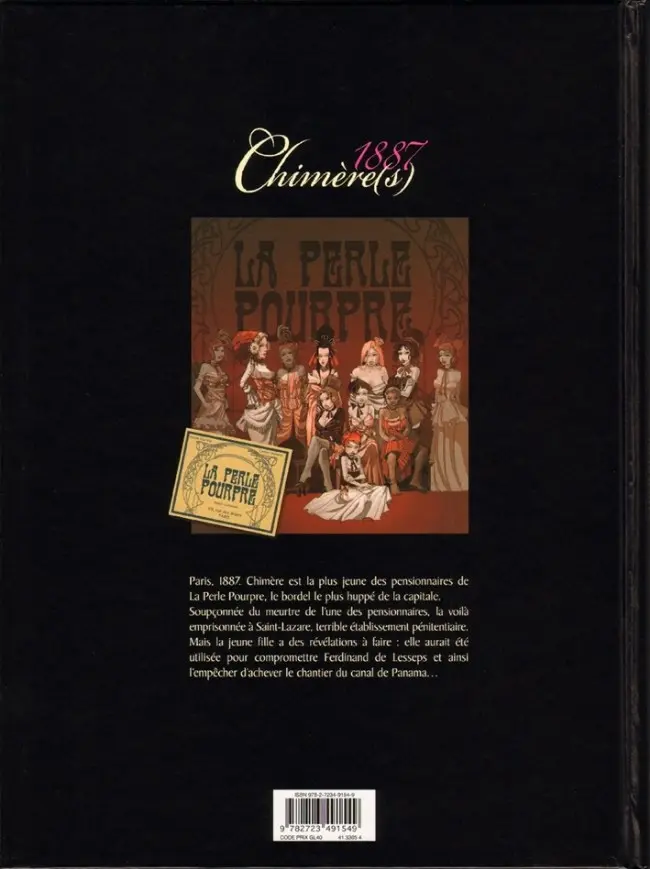 Verso de l'album Chimère(s) 1887 Tome 3 La furie de Saint-Lazare
