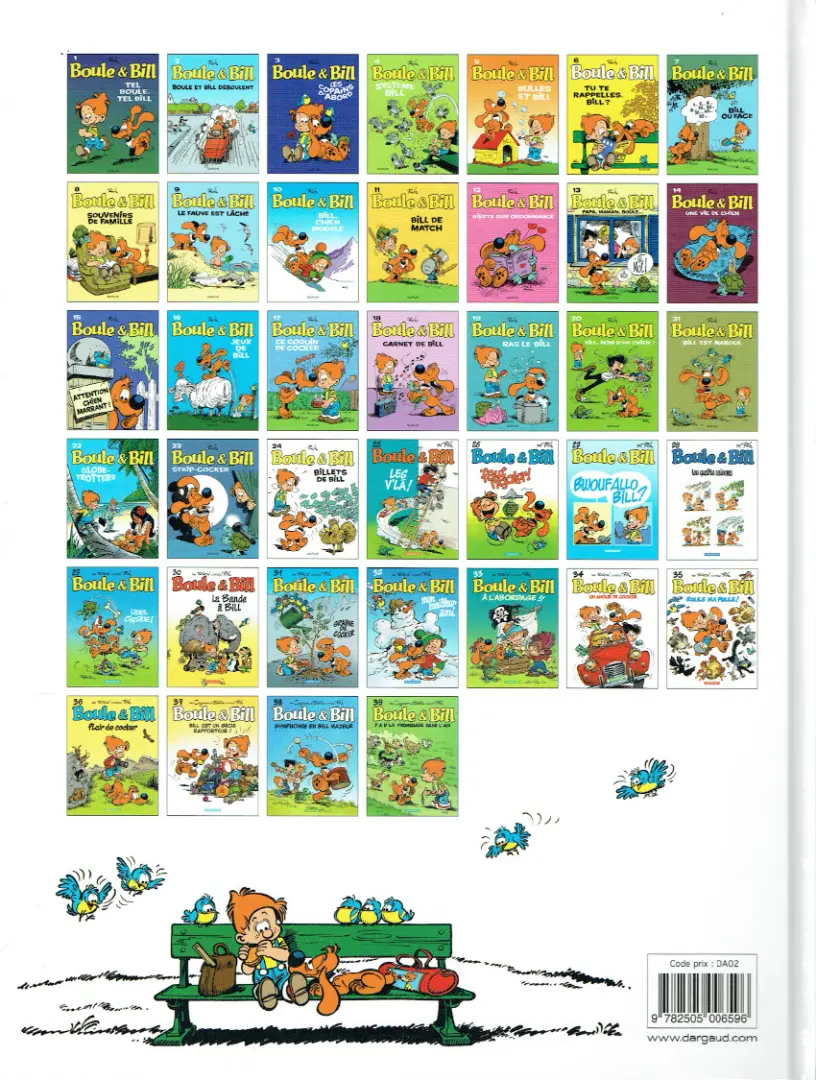 Verso de l'album Boule & Bill Tome 25 Les v'là !
