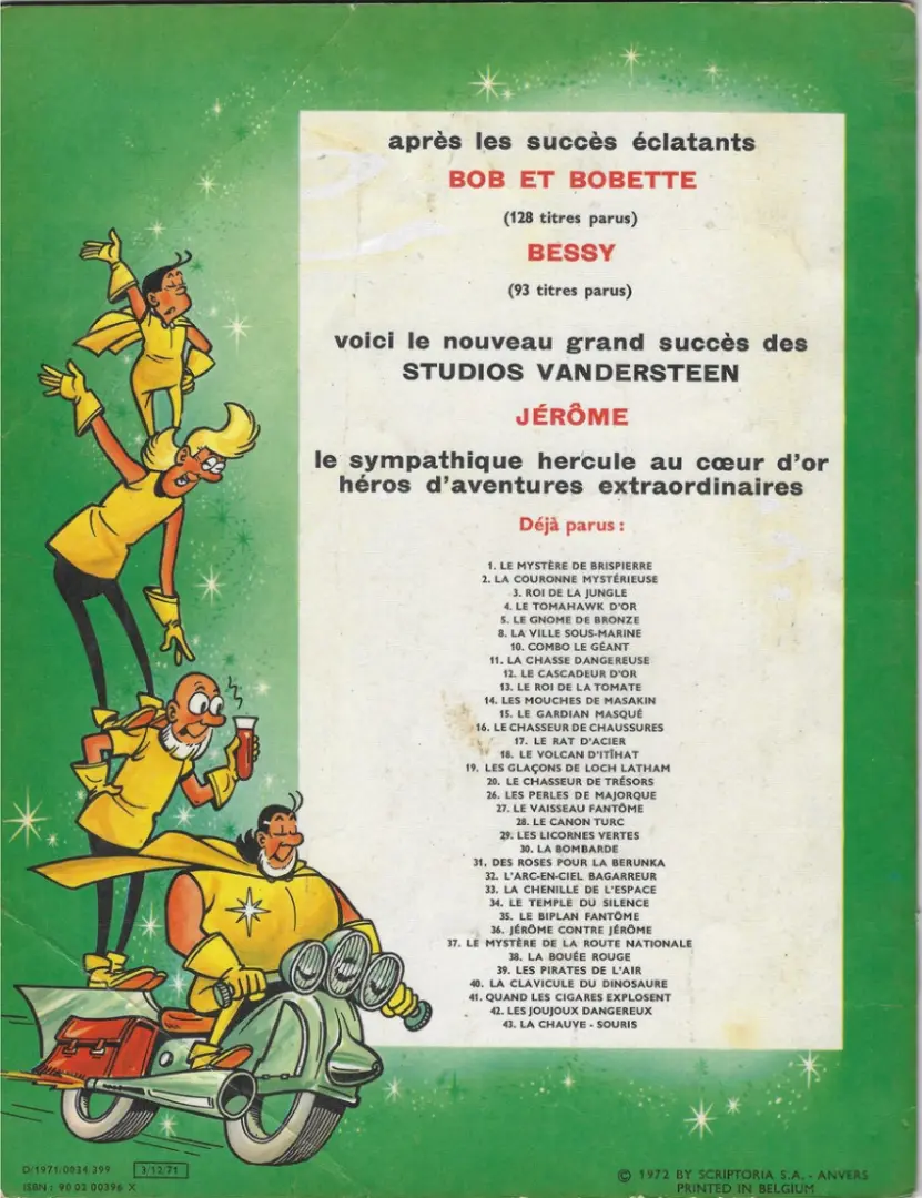 Verso de l'album Jérôme Tome 30 La bombarde
