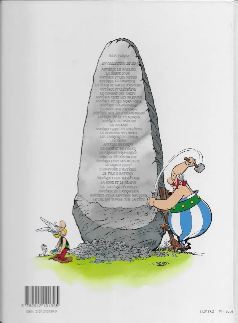 Verso de l'album Astérix Tome 7 Le combat des chefs