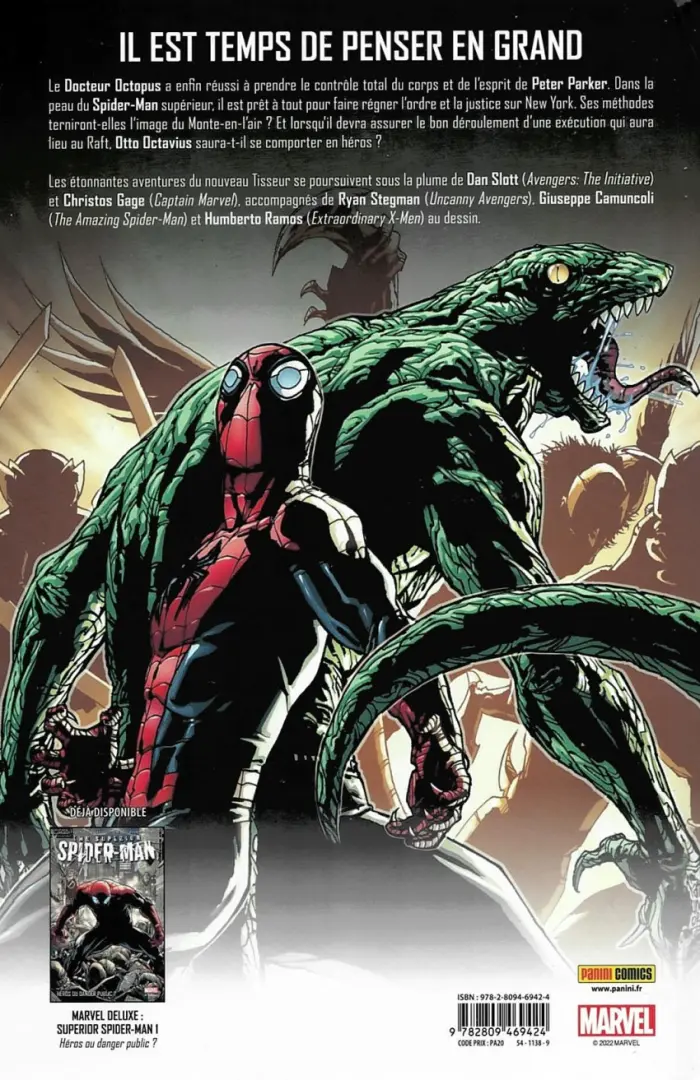 Verso de l'album The Superior Spider-Man Tome 2 La force de l'esprit