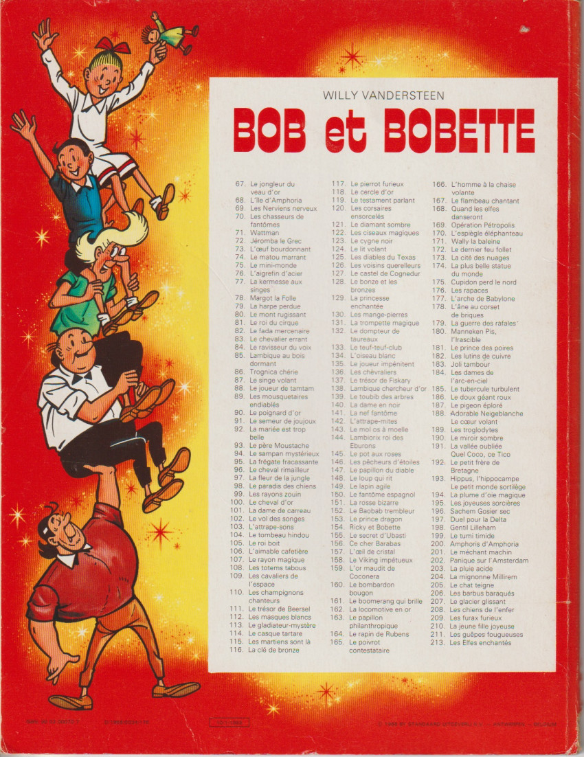 Verso de l'album Bob et Bobette Tome 84 le ravisseur de voix