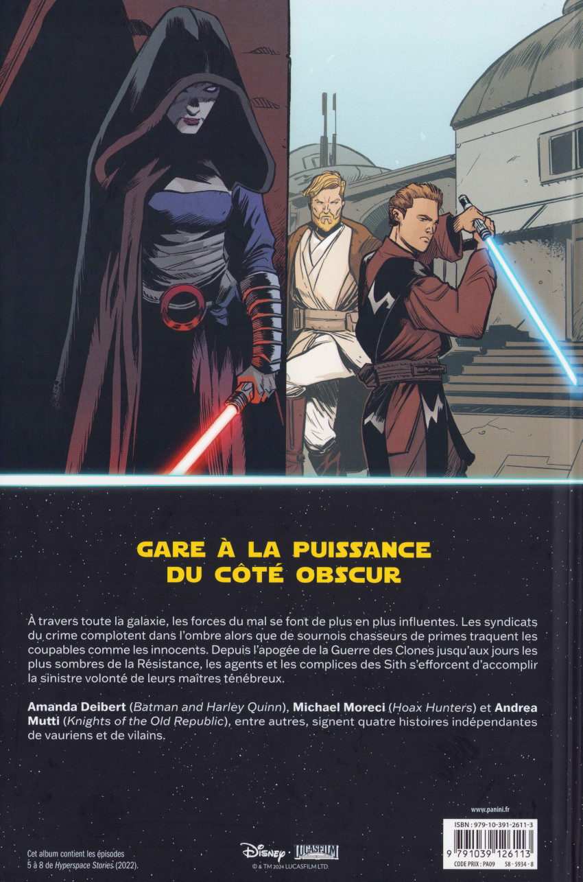 Verso de l'album Star Wars - Histoire de l'Hyperespace 2 Vauriens et vilains