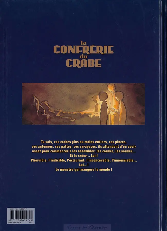 Verso de l'album La Confrérie du crabe Tome 1 Première partie