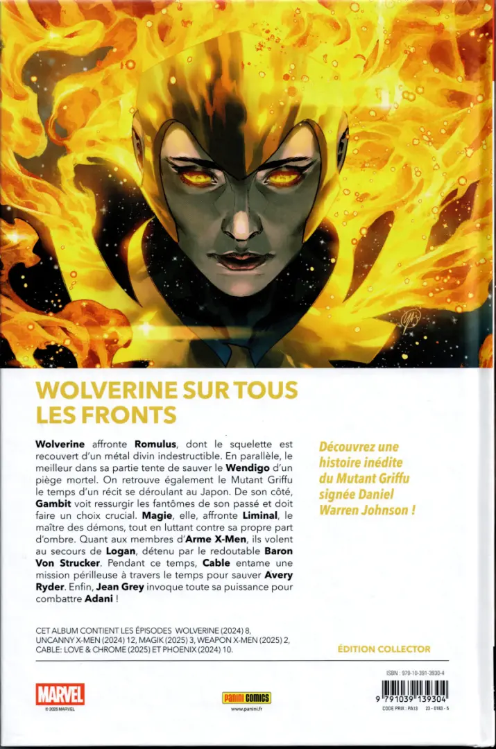 Verso de l'album X-Men 19