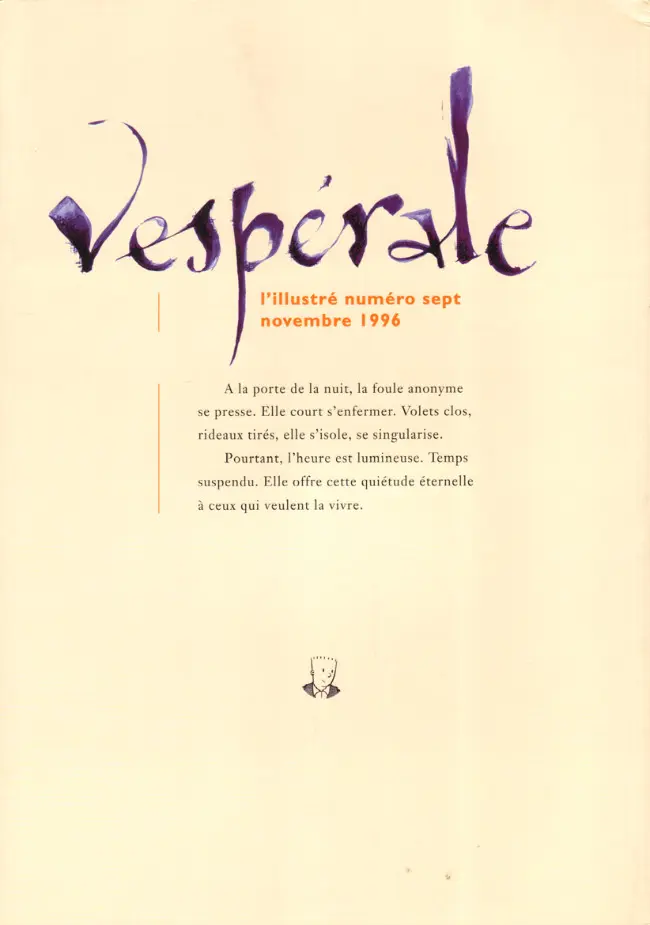Verso de l'album Les Contes inachevés de David Watts Tome 5 Vespérale
