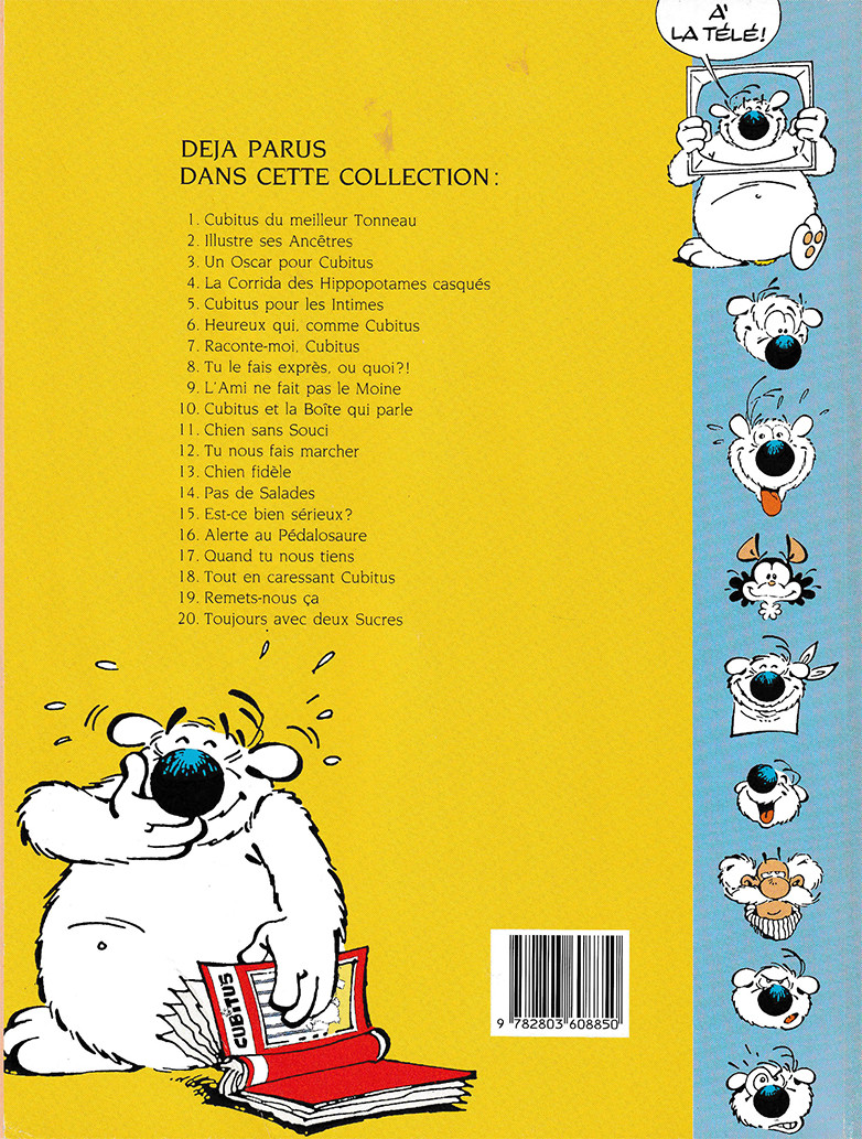 Verso de l'album Cubitus Tome 20 Toujours avec deux sucres