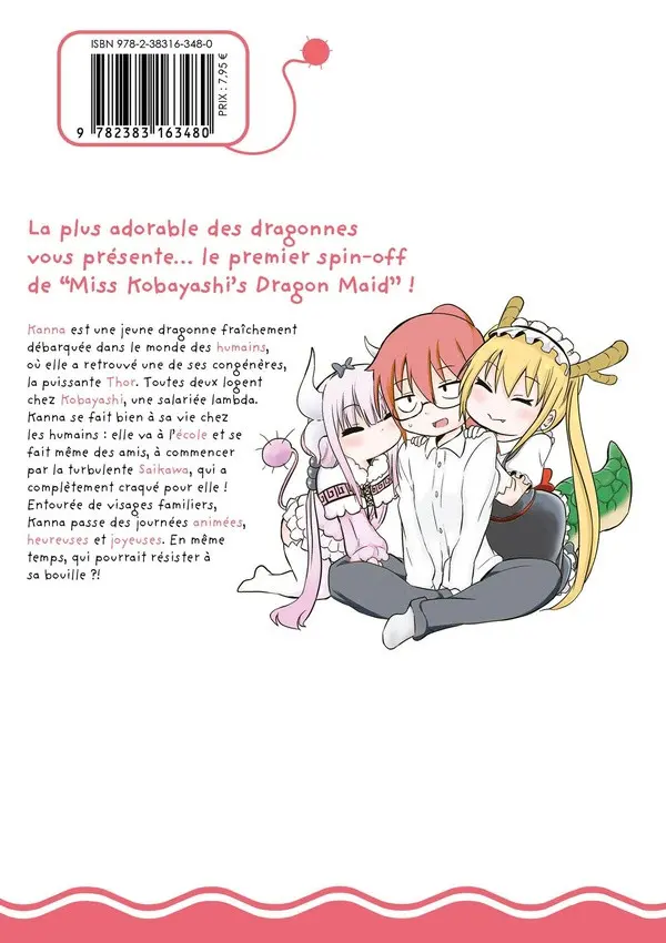 Verso de l'album Miss Kobayashi's Dragon Maid 1