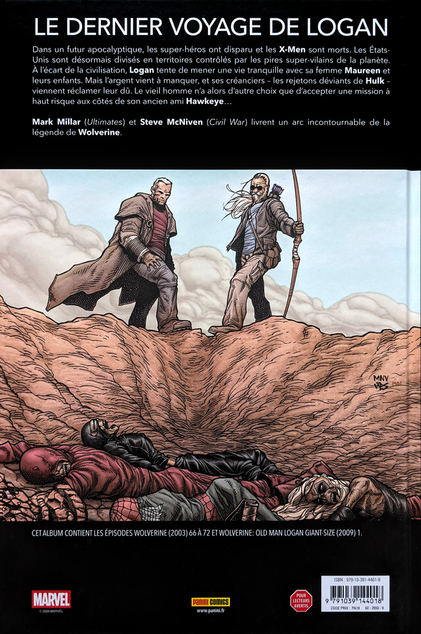 Verso de l'album Wolverine - Old Man Logan