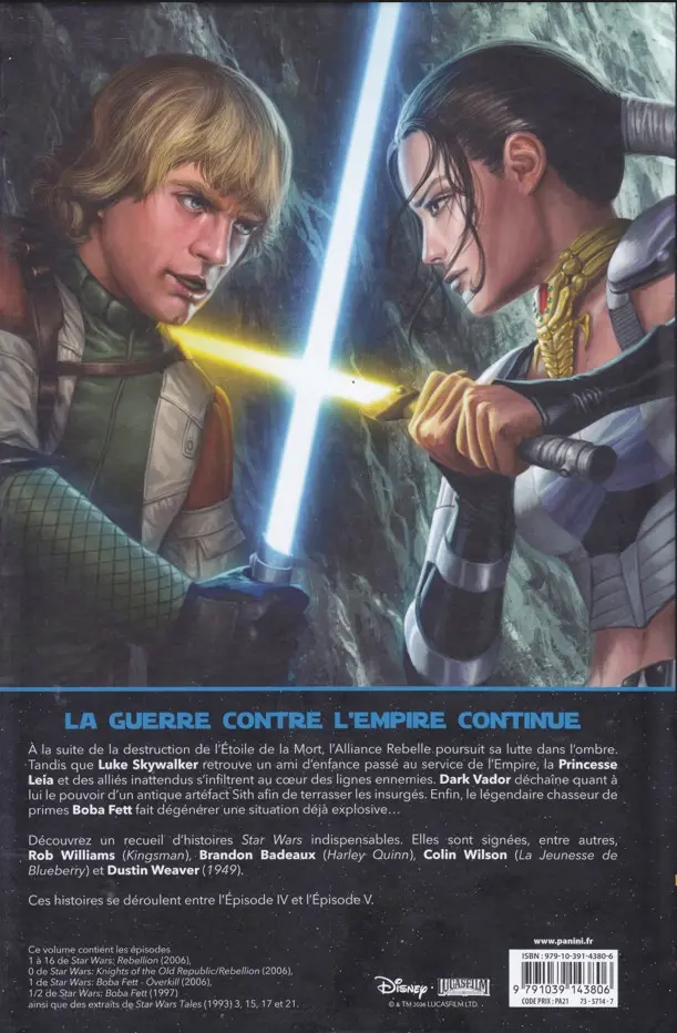 Verso de l'album Star Wars - La Rébellion Tome 4