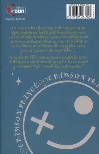 Verso de l'album Crimson Prince Volume 9