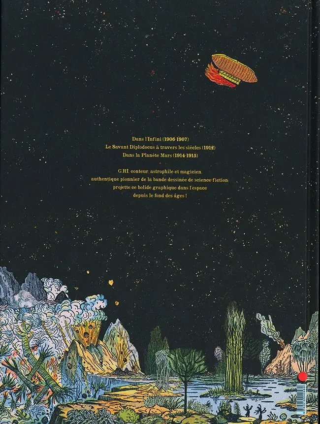 Verso de l'album Dans l'infini et autres histoires Dans l'infini 1906 - 1915