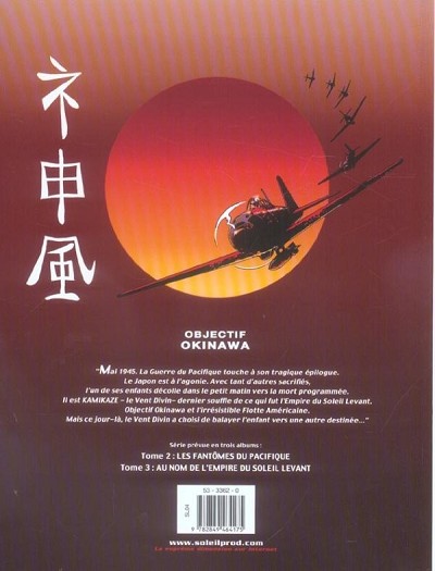Verso de l'album Le Dernier kamikaze Tome 1 Objectif Okinawa