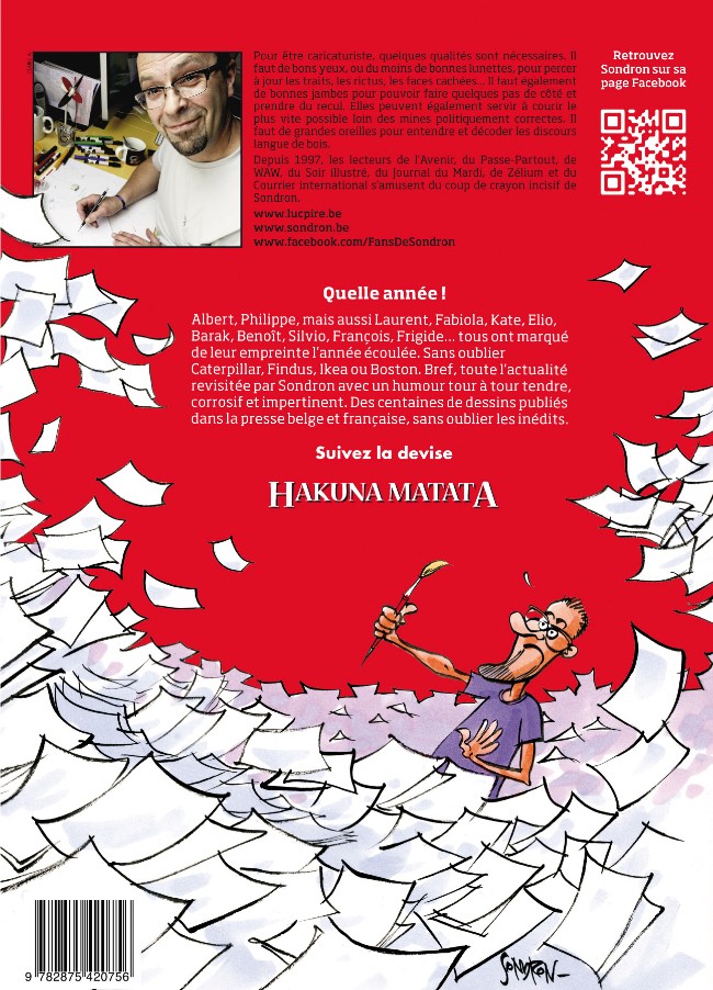 Verso de l'album Dessins impertinents Tome 3 Hakuna Matata