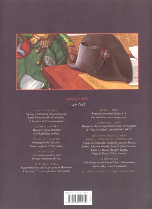 Verso de l'album Double masque Tomes 1 et 2
