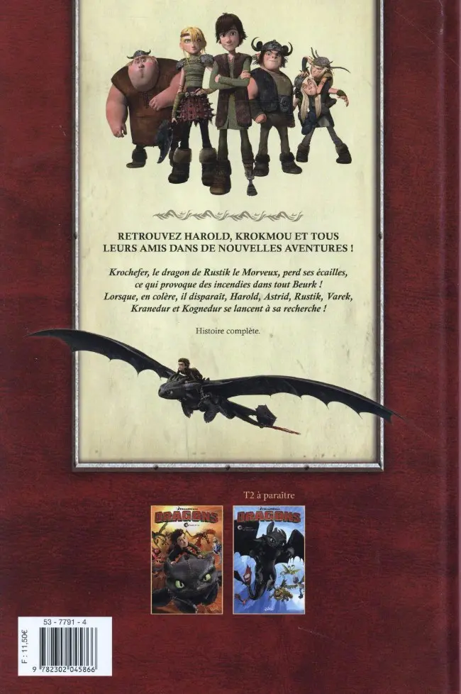 Verso de l'album Dragons Tome 1 Tombé du ciel