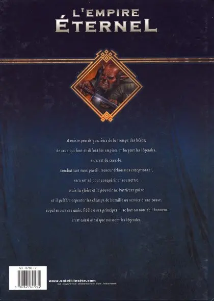 Verso de l'album Empire éternel Tome 2 Le leg