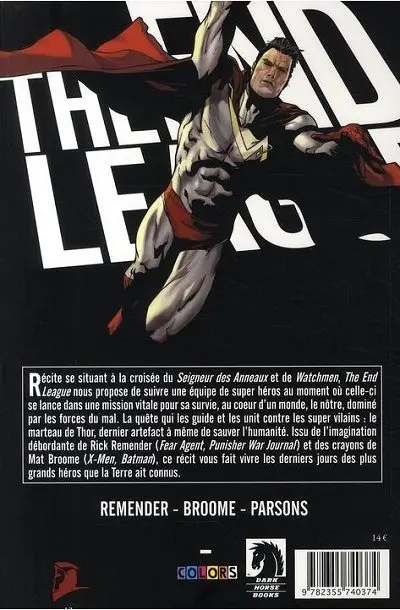 Verso de l'album The End League Tome 1 Beaucoup de bruit pour rien