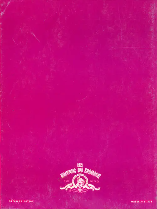 Verso de l'album F.Masse