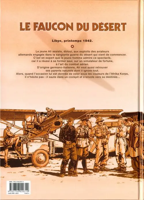 Verso de l'album Le Faucon du désert Tome 1 Martuba Airfield