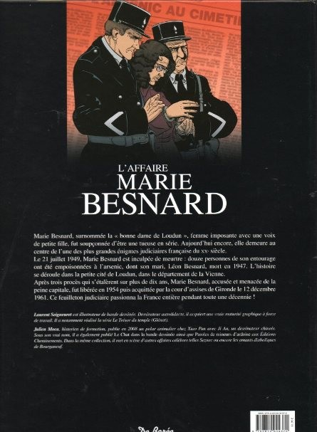Verso de l'album Les grandes affaires criminelles et mystérieuses Tome 4 L'affaire Marie Besnard