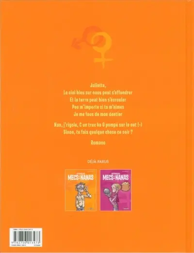 Verso de l'album Histoires de mecs et de nanas Tome 1 À la recherche du top canon