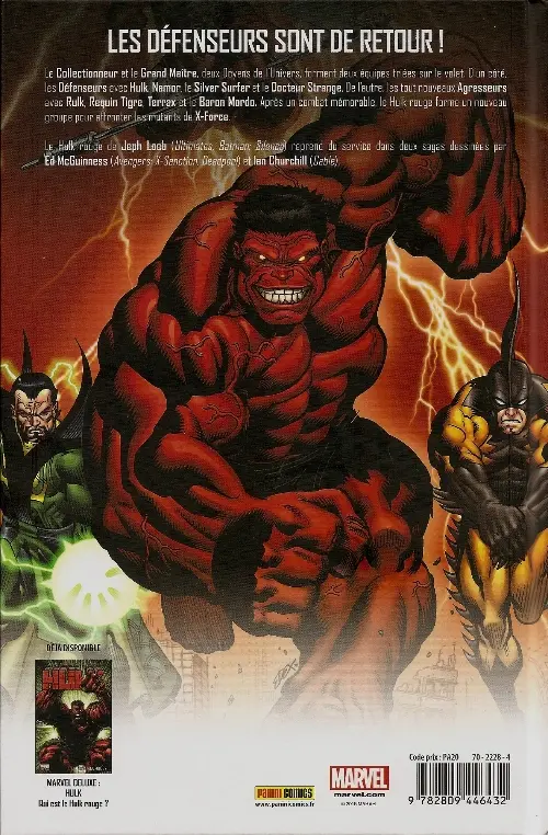 Verso de l'album Hulk Tome 2 Défenseurs vs Agresseurs