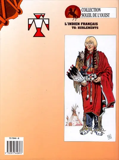 Verso de l'album L'Indien Français Tome 8 Hurlements