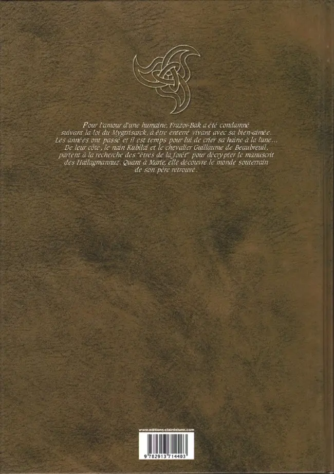 Verso de l'album Les larmes du démon Tome 3 Frazor-Bak