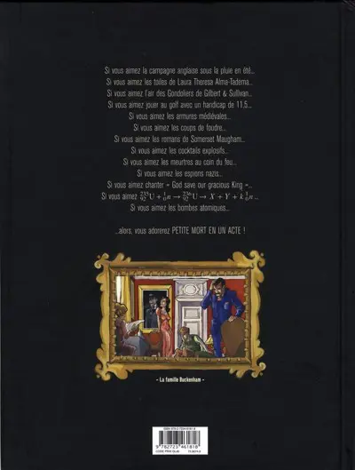 Verso de l'album Petite mort en un acte