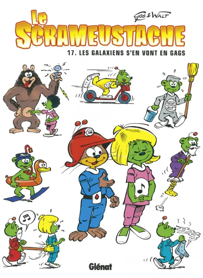 Couverture de l'album Le Scrameustache Tome 17 Les galaxiens s'en vont en gags