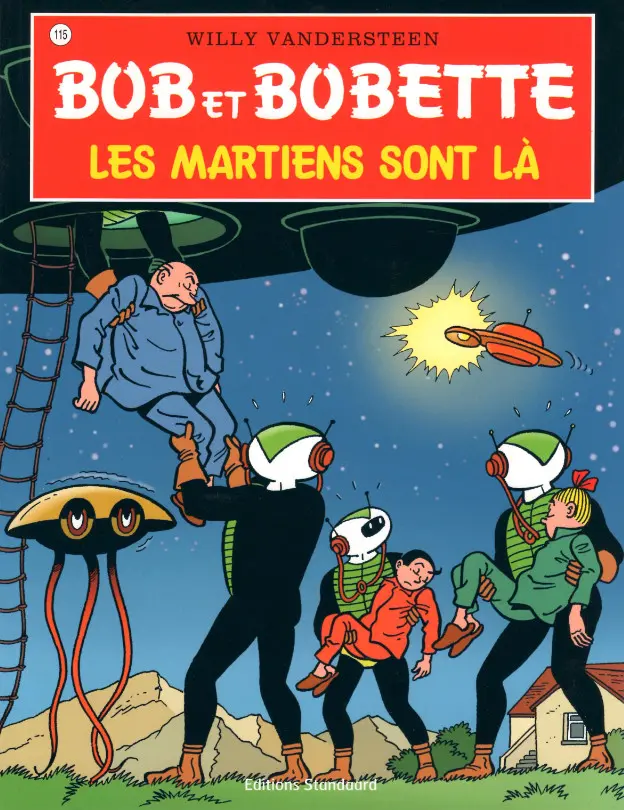 Couverture de l'album Bob et Bobette Tome 115 Les martiens sont là