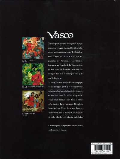 Verso de l'album Vasco Intégrale Livre 1