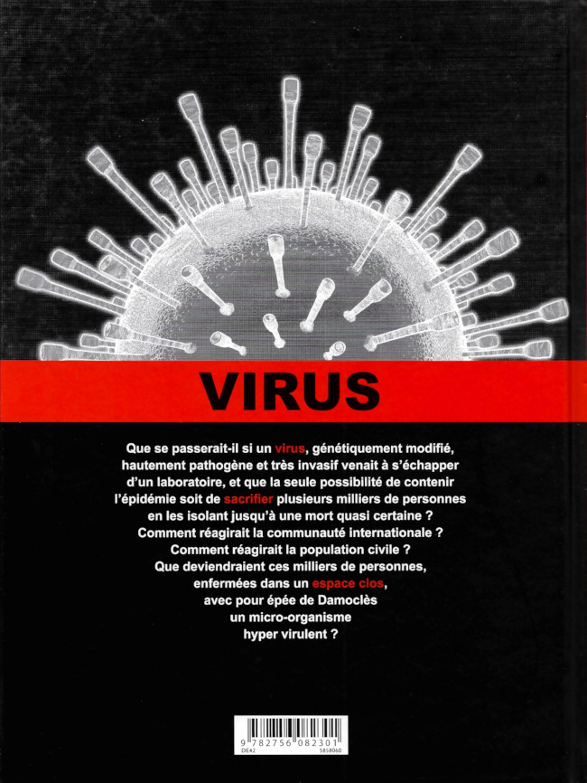 Verso de l'album Virus 1 Incubation