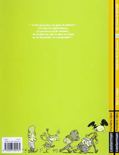 Verso de l'album Zizi la chipie Tome 2 Vedette de la chanson