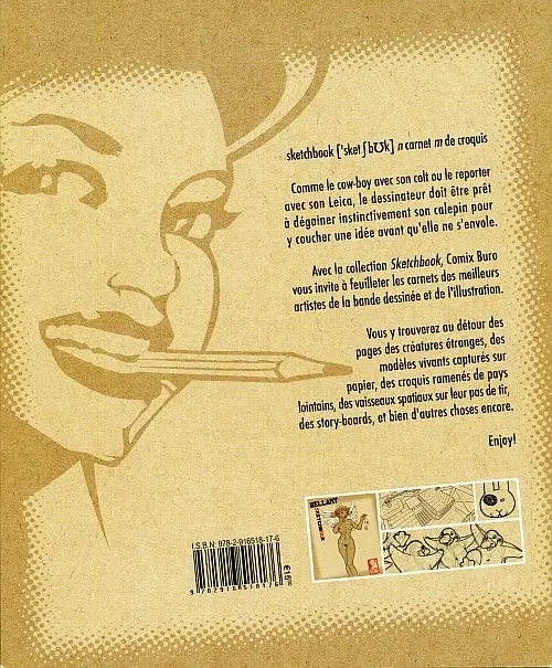 Verso de l'album Sketchbook - Comix Buro Sketchbook Bellamy