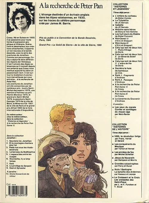 Verso de l'album A la recherche de Peter Pan Tome 2