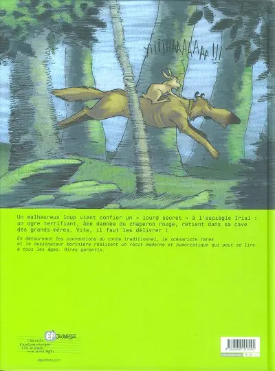 Verso de l'album Les aventures d'Irial Tome 2 Rufus le loup et le Petit Chaperon rouge