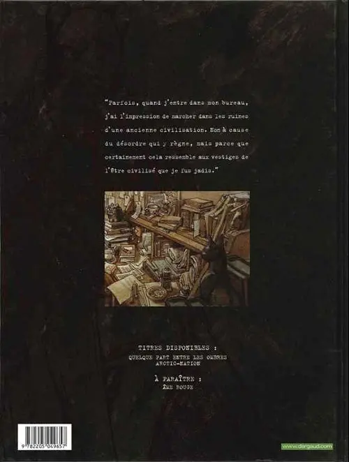Verso de l'album Blacksad Tome 1 Quelque part entre les ombres