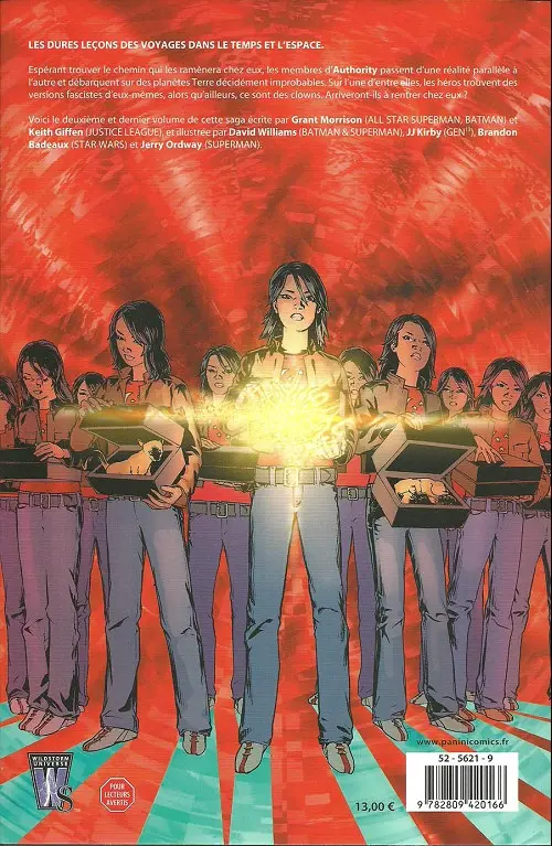 Verso de l'album The Authority : L'Année perdue Tome 2
