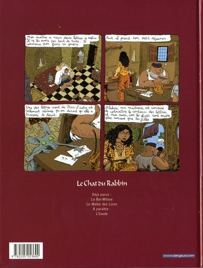 Verso de l'album Le Chat du Rabbin Tome 2 Le Malka des Lions