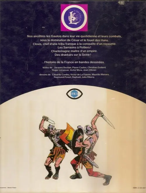 Verso de l'album Histoire de France en bandes dessinées Tome 1 De Vercingétorix aux Vikings