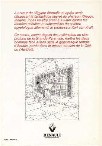 Verso de l'album Indiana Jones Tome 1 Indiana Jones et le secret de la pyramide