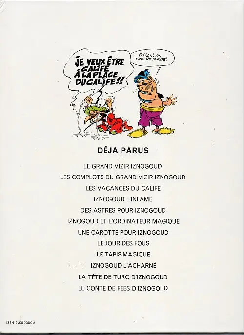 Verso de l'album Iznogoud Tome 6 Iznogoud et l'ordinateur magique