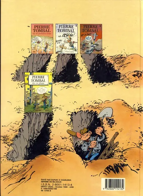 Verso de l'album Pierre Tombal Tome 2 Histoires d'os