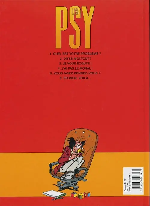 Verso de l'album Les Psy Tome 1 Quel est votre problème ?