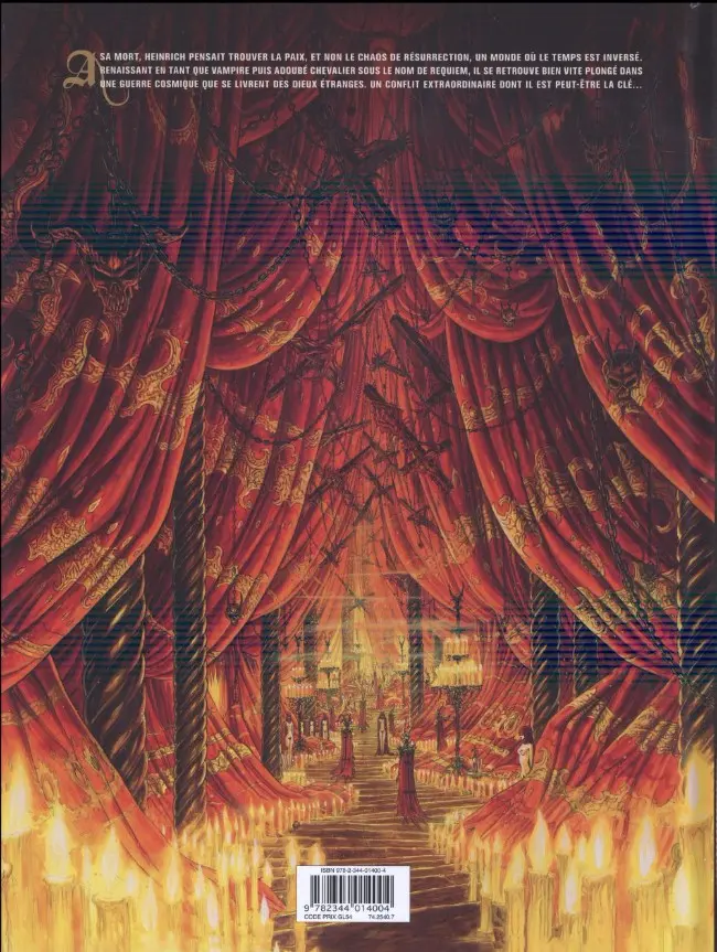 Verso de l'album Requiem Chevalier Vampire Tome 2 Danse macabre