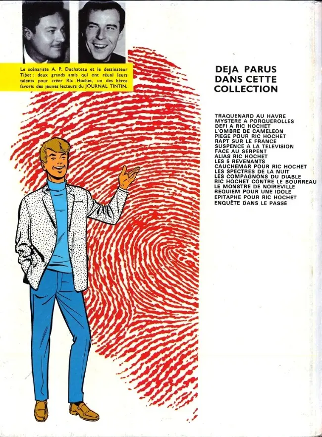 Verso de l'album Ric Hochet Tome 1 Traquenard au Havre