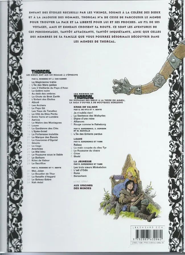 Verso de l'album Les mondes de Thorgal - La Jeunesse de Thorgal Tome 2 L'œil d'Odin